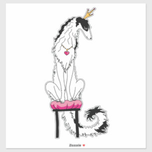 Royal Tri Borzoi Die Cut Vinyl Sticker