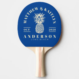 Royal-Tropisches-Pineapple-Hochzeitswappen im Stil Tischtennis Schläger