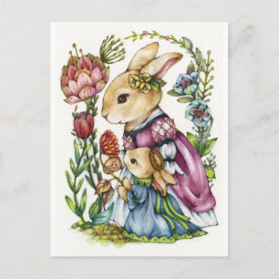 Royal Tutor - Princess Rabbit Art Postcard Postkarte