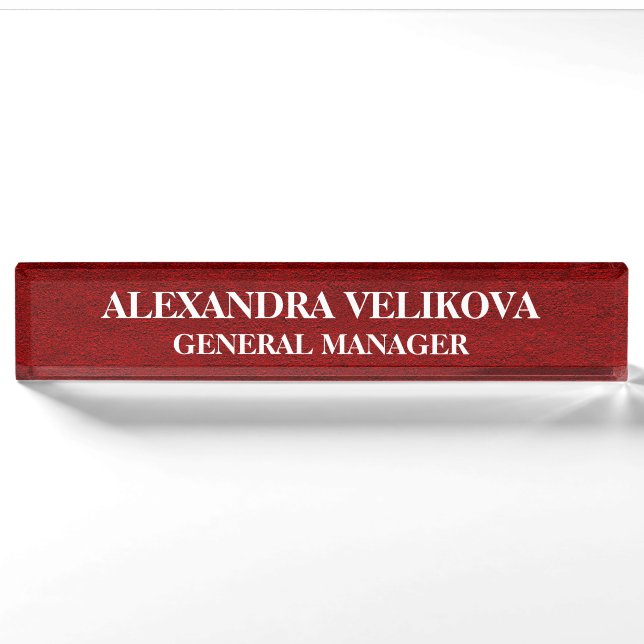 Royal Velvet Texture Print Namensplakette (Vorderseite)