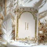 Royal Viktorianisch Floral Wedding Tischnummer Car<br><div class="desc">Tauchen Sie ein in eine Zeit des Luxus und Romantik mit unserer Royal Viktorianischen Hochzeitskarte Tischnummer. Diese Karte ist elegant mit viel Grün und Blumen gestaltet und spiegelt sich in der prachtvollen Ästhetik Viktorianischer Zeiten wider. Die Touch der Region spricht von einer Geschichte der Liebe, die zeitlos, tief greifend und...</div>