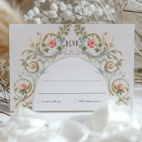 Royal Viktorianisch Wedding RSVP Vintag Florals