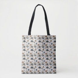 Royal Vintag Floral Pattern Tote Bag