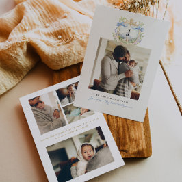 Royal Wappen | Elegantes Foto - Geburtsankündigung