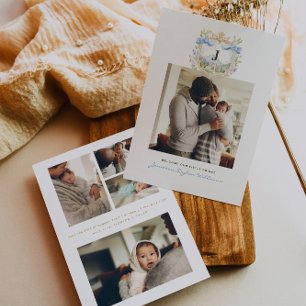 Royal Wappen   Elegantes Foto - Geburtsankündigung