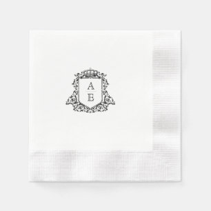 Royal Wappen Emblem Monogram Wedding Serviette