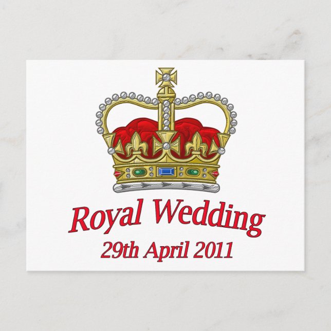 Royal Wedding 29. April 2011 Postkarte (Vorderseite)