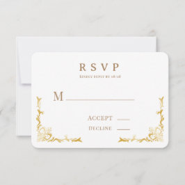 Royal Wedding Burgundy Gold Wedding RSVP Karte
