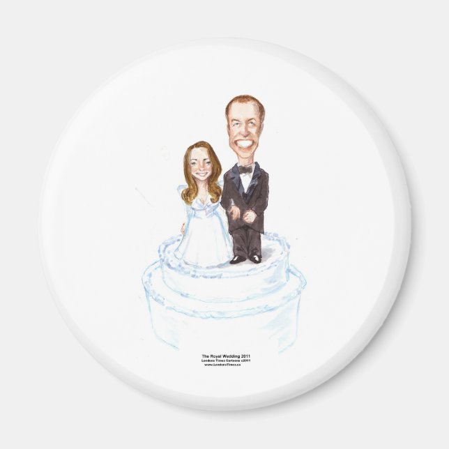Royal Wedding Catherine & William schenkt T-Shirts Magnet (Vorne)