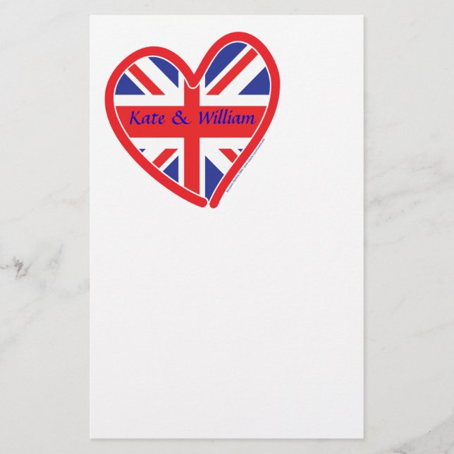 Royal Wedding Gifts/Kate & William Briefpapier (Vorderseite)