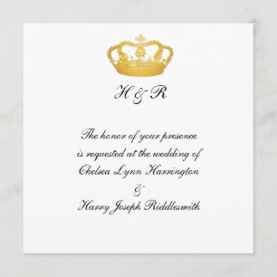 Royal Wedding II - Gold Einladung