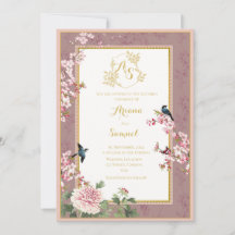 Royal Wedding Invitation Card zum Thema Garden