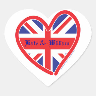Royal Wedding/Kate & William Herz-Aufkleber