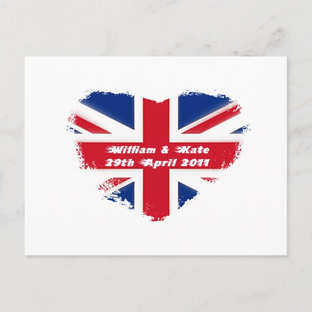 Royal Wedding - Kate & William Postkarte (Vorderseite)