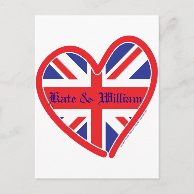 Royal Wedding/Kate & William Postkarte (Vorderseite)