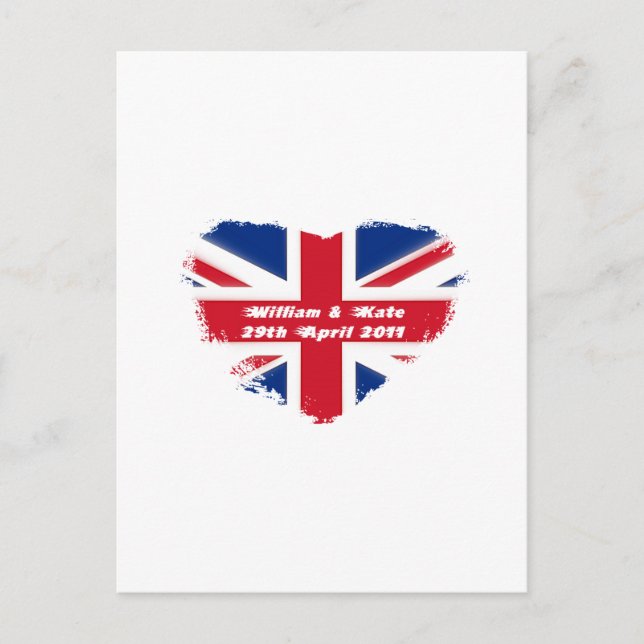 Royal Wedding - Kate & William Postkarte (Vorderseite)