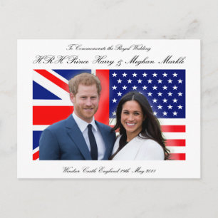 Royal Wedding Prince Harry und Meghan Markle Postkarte