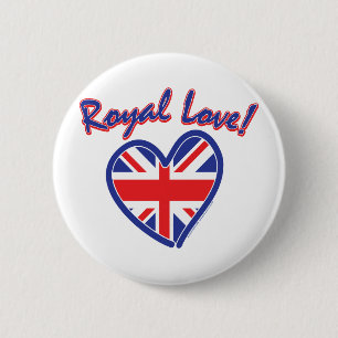Royal Wedding, Royal Liebe, Union Jack Heart Button