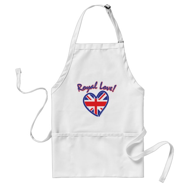 Royal Wedding, Royal Liebe, Union Jack Heart Schürze (Vorne)