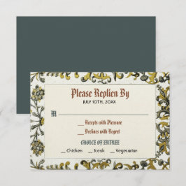 Royal Wedding Rsvp Card für die mittelalterliche R Einladung
