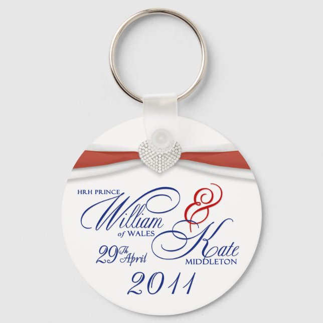 Royal Wedding Souvenir - William & Kate Key Rings Schlüsselanhänger (Vorderseite)