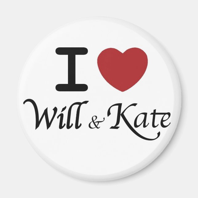 Royal Wedding Souvenirs für William und Kate Magnet (Vorne)