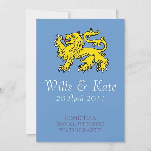 Royal Wedding Watch Party Einladung (blau) (Vorderseite)