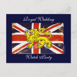 Royal Wedding Watch Party Postcard Einladungspostkarte