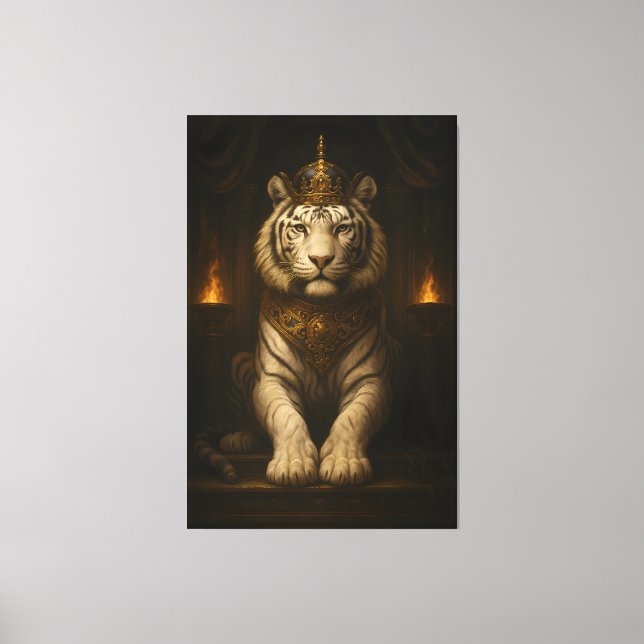 Royal White Tiger • Luxury Fine Art Canvas Leinwanddruck (Vorderseite)