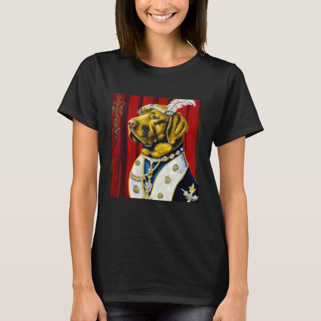 Royal Yellow Labrador Color Oil Painting T-Shirt (Vorderseite)