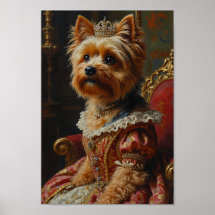 Royal Yorkshire Terrier-Porträt Poster
