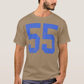 Royalblaue Trikot Nummer 55 Spieleruniform 55 T-Shirt