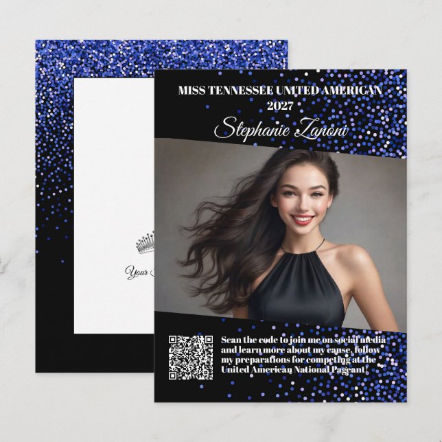 Royale Glitz Pageant Promo Autogramm Postkarte (Vorne/Hinten)