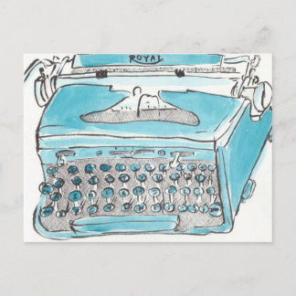 Royale Schreibmaschinen-Postkarte Postkarte