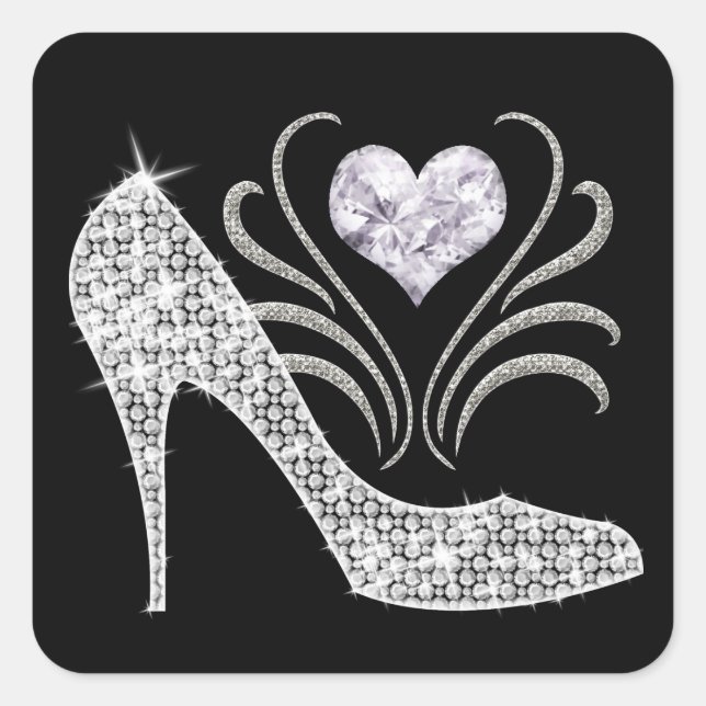 Royally Bling - SRF Quadratischer Aufkleber (Vorderseite)