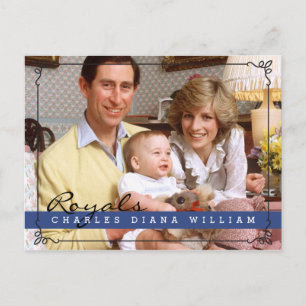 Royals Charles Diana und William Postkarte