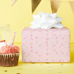 Royals Pink Birthday Party Wrapping Paper Geschenkpapier