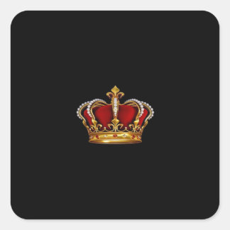 Royalty/Crown Stickers-Queen King Princess Quadratischer Aufkleber