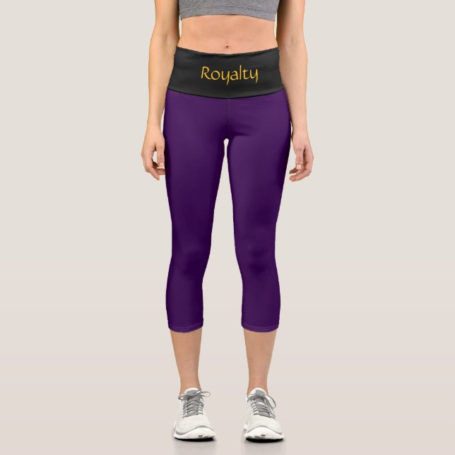 "ROYALTY" Custom High-Waisted Capri Pants (Vorderseite)