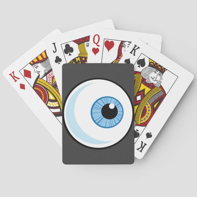 Royalty-Free-RF-Copyright-Safe-Blue-Eye-Ball EYEBA Spielkarten (Rückseite)