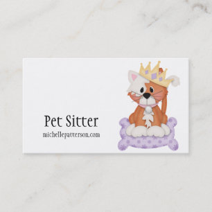 Royalty Kitty Cat Pet Sitter Visitenkarten Visitenkarte