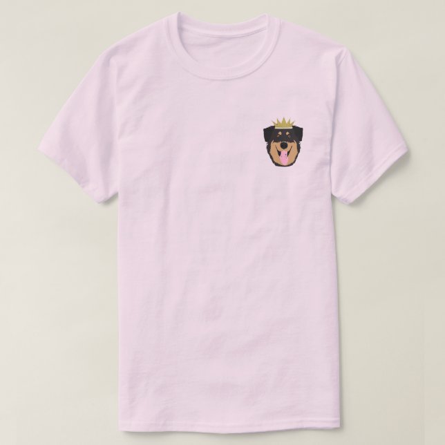 Royalty Rottweiler Dog T-Shirt (Design vorne)