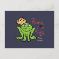 Royalty Rules Frog Prince Postcard
