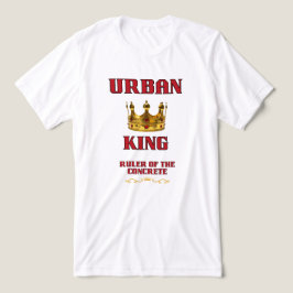 ROYALTY, URBAN KING MEN'S WHITE TRI-BLEND SHIRT