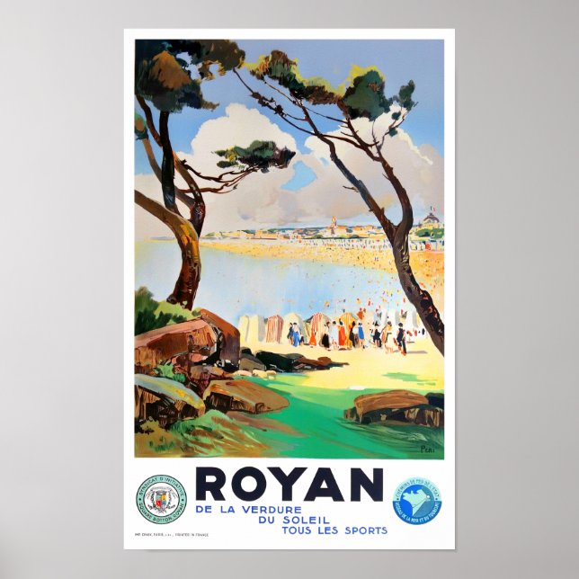 Royan France Vintage Reise Poster (Vorne)