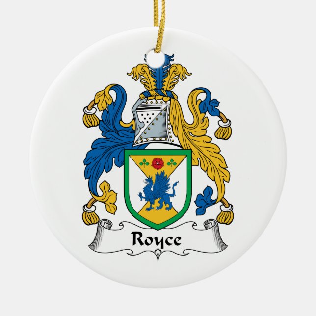 Royce Familienwappen Keramik Ornament (Vorne)