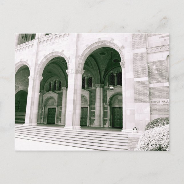 Royce Hall Black und White Postkarte (Vorderseite)