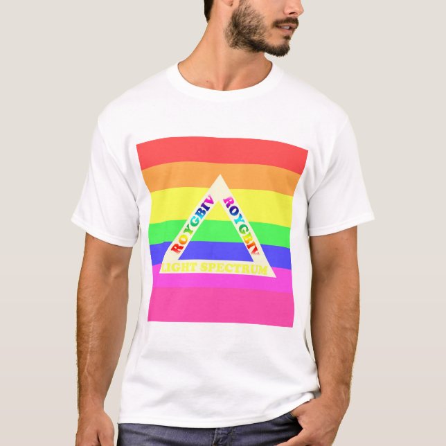 ROYGBIV Spektrum des weißen Lichts T-Shirt (Vorderseite)