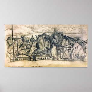 Rozanova - Kasanskaya Street Melenki 1900 Poster