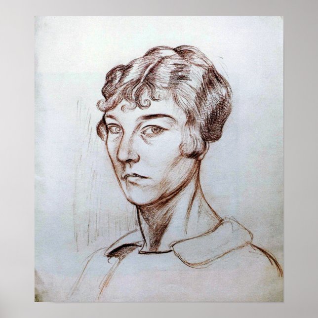 Rozanova - Selbstportrait 1917 Poster (Vorne)